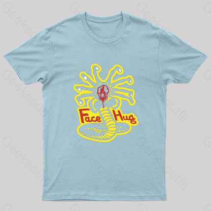 Face Hug Dojo Geek T-Shirt Light Blue / S