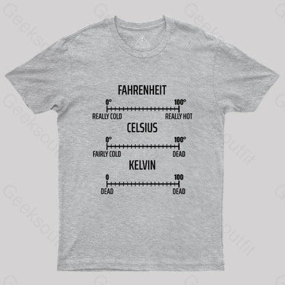 Fahrenheit Celsius Kelvin T-Shirt Grey / S