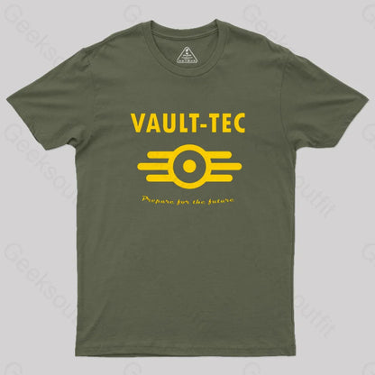 Fallout 4 Vault-Tec Logo Essential Geek T-Shirt Army Green / S