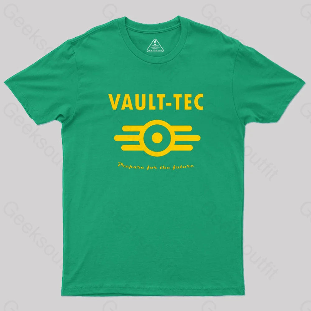 Fallout 4 Vault-Tec Logo Essential Geek T-Shirt Green / S