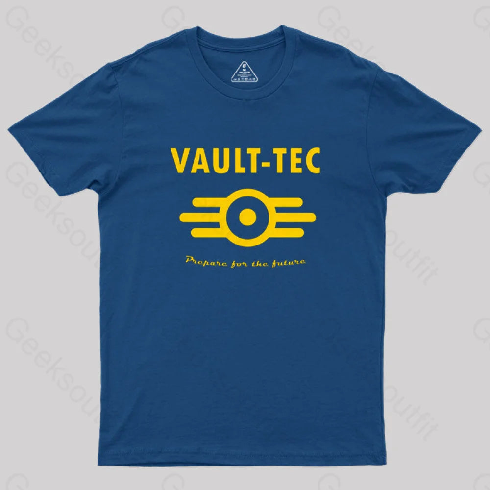 Fallout 4 Vault-Tec Logo Essential Geek T-Shirt Navy / S