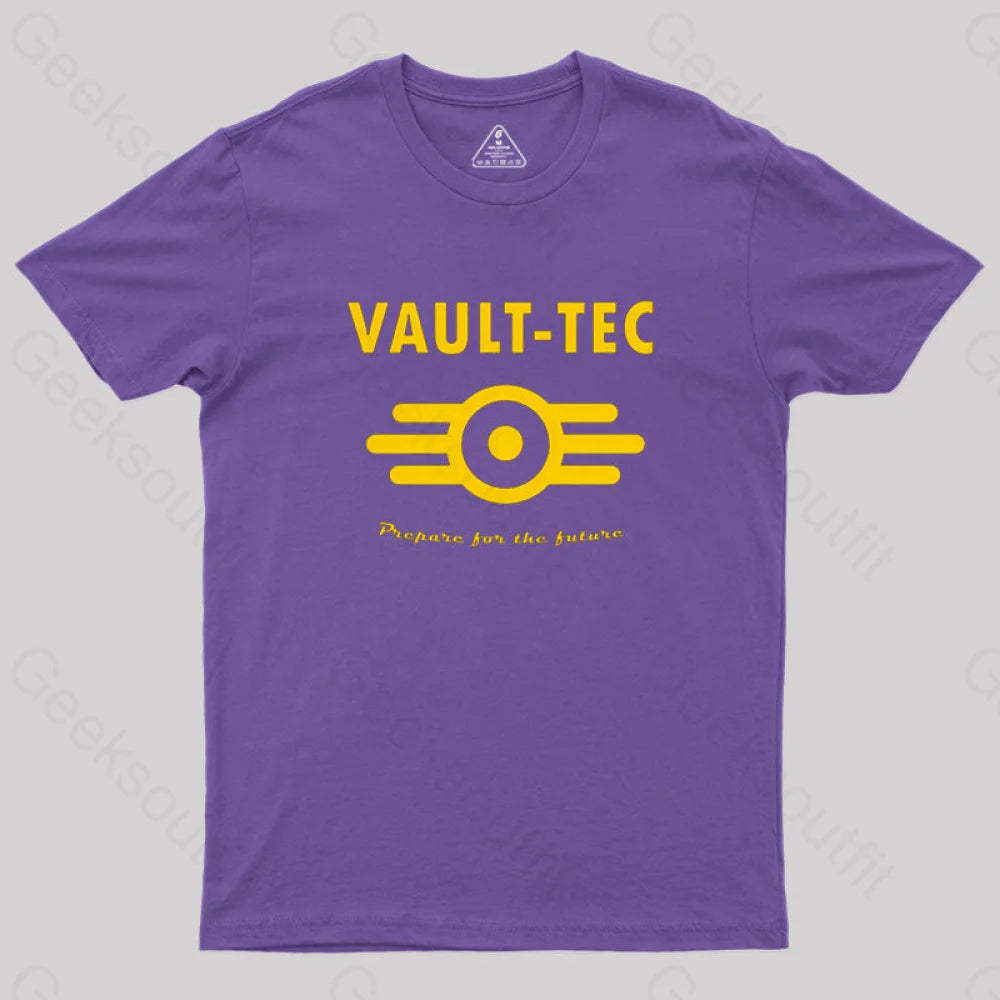 Fallout 4 Vault-Tec Logo Essential Geek T-Shirt Purple / S