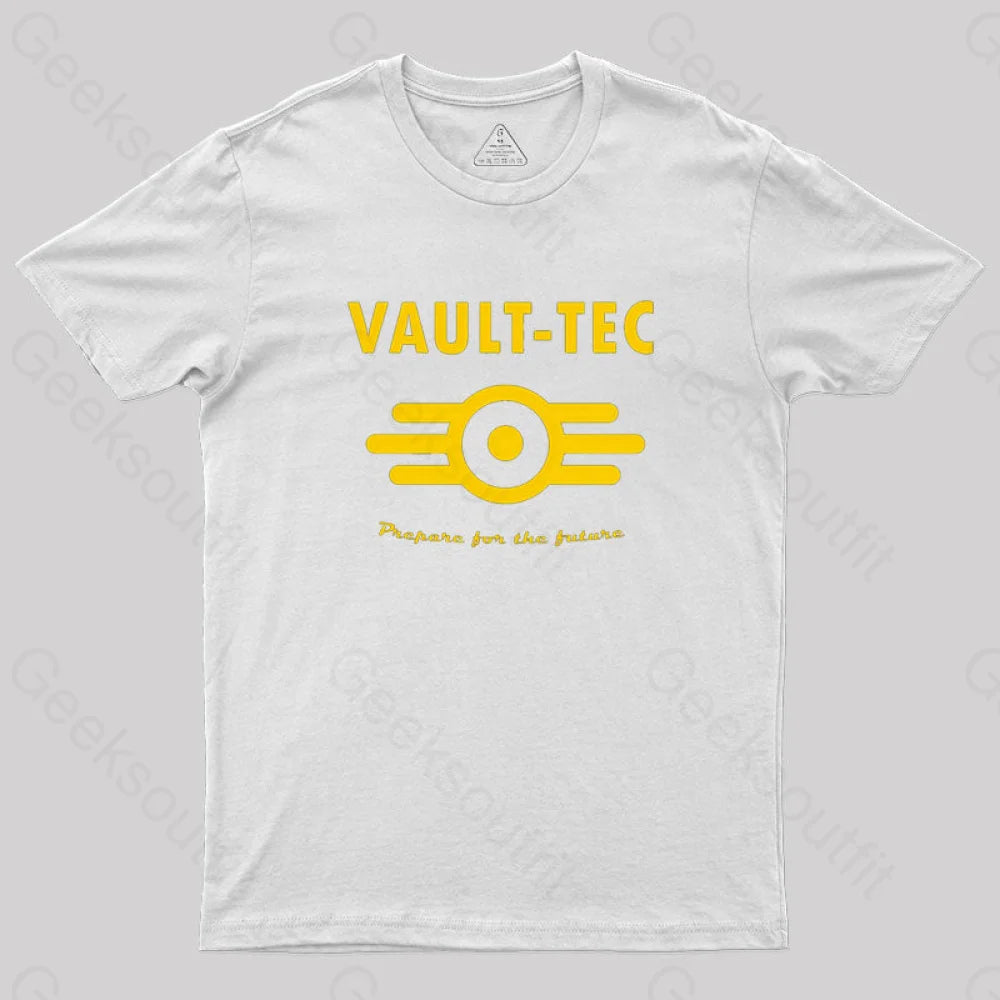 Fallout 4 Vault-Tec Logo Essential Geek T-Shirt White / S