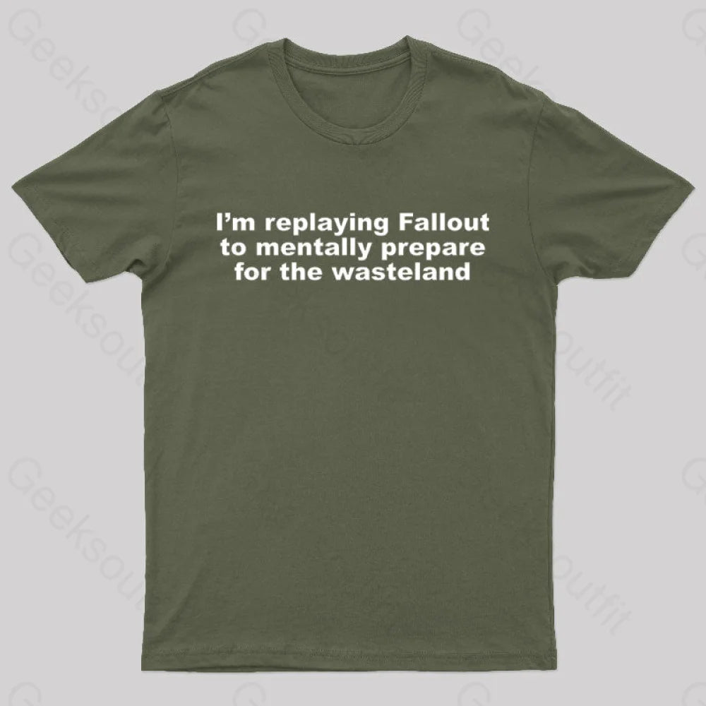 Fallout Prep Nerd T-Shirt Army Green / S