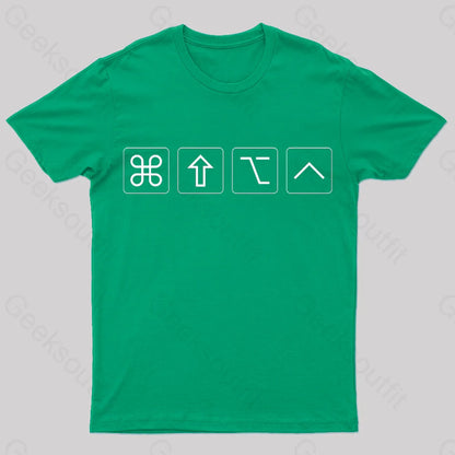 Fantastic Four Buttons Nerd T-Shirt Green / S