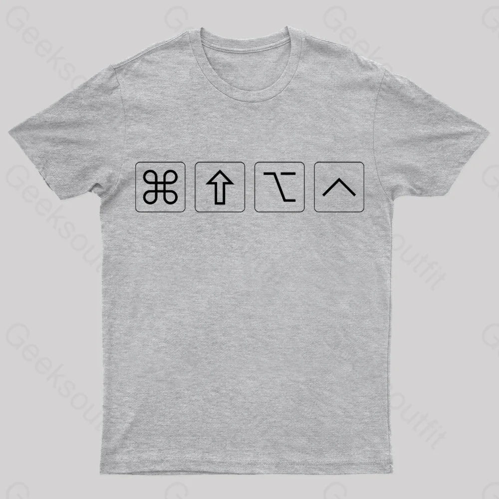 Fantastic Four Buttons Nerd T-Shirt Grey / S