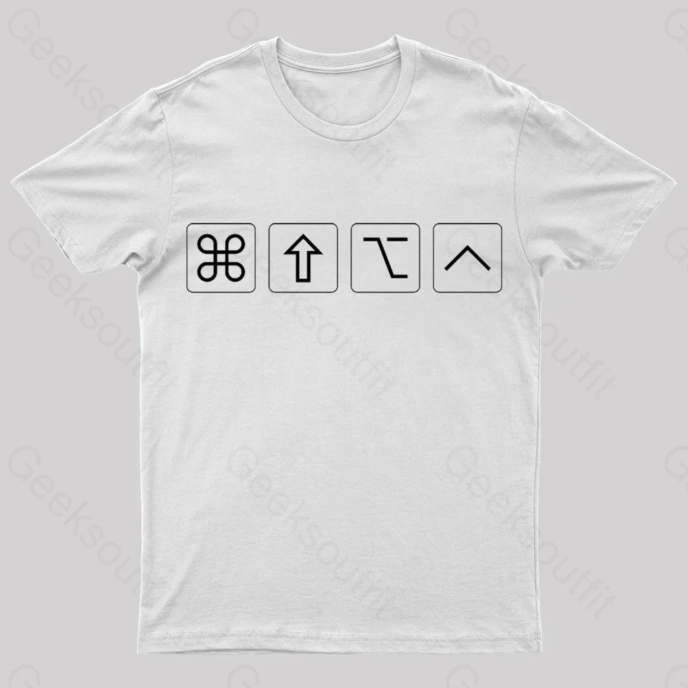 Fantastic Four Buttons Nerd T-Shirt White / S