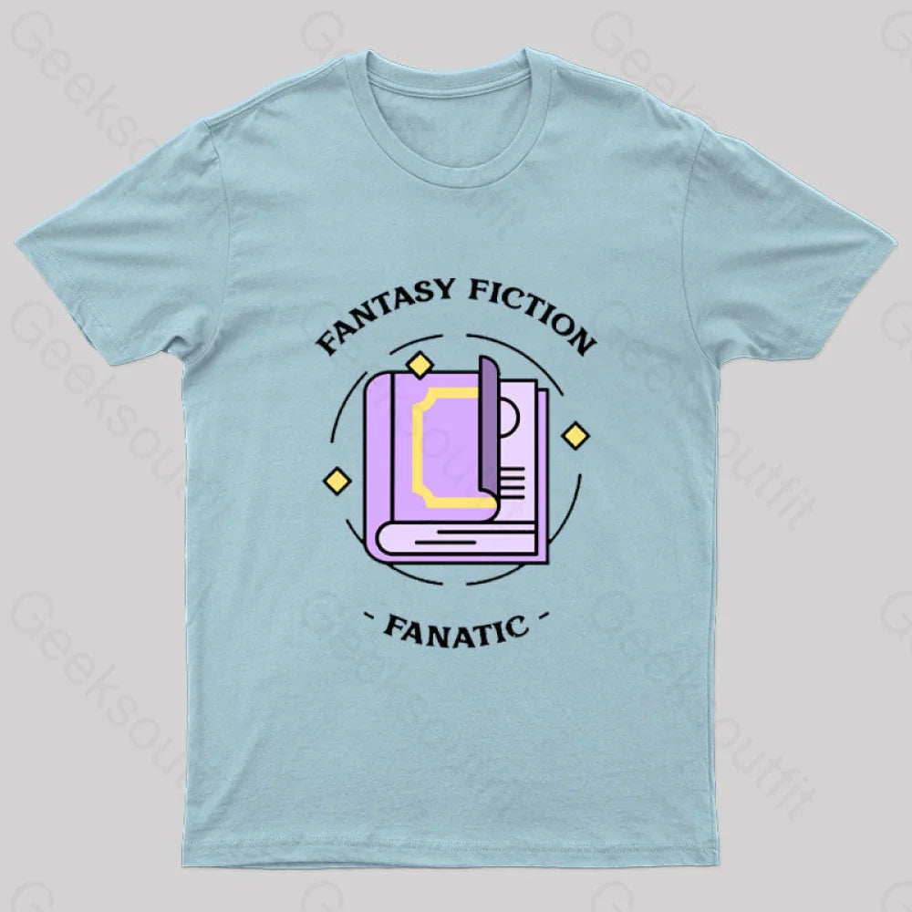 Fantasy Fiction Fanatic Nerd T-Shirt Light Blue / S