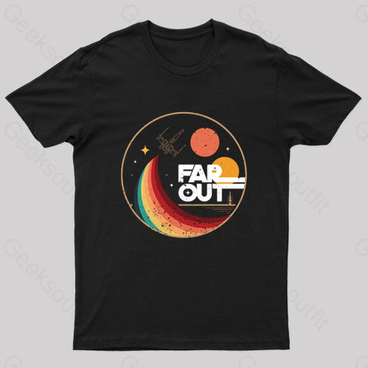 Far Out Rebel Geek T-Shirt Black / S