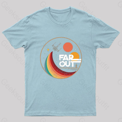 Far Out Rebel Geek T-Shirt Light Blue / S