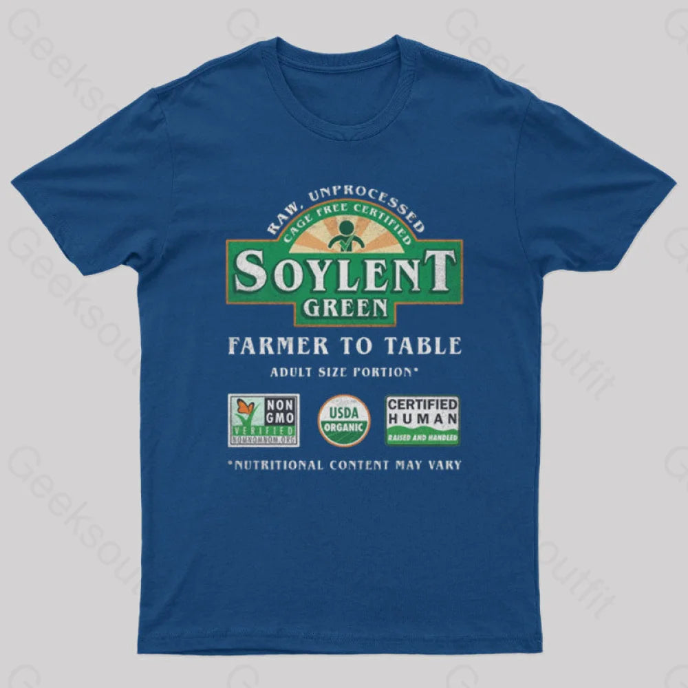 Farmer To Table Nerd T-Shirt Navy / S