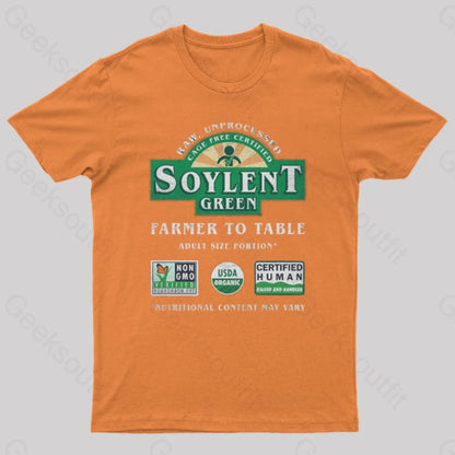 Farmer To Table Nerd T-Shirt Orange / S