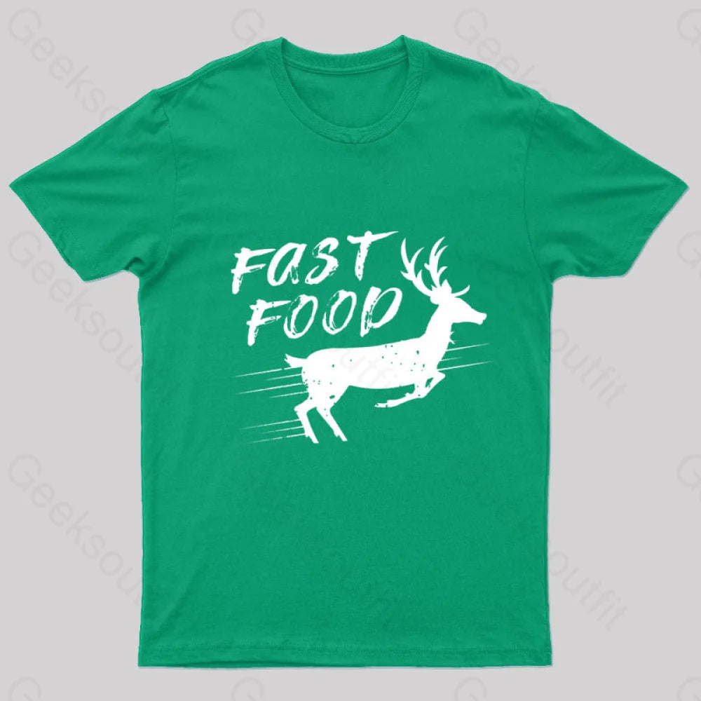 Fast Food Nerd T-Shirt Green / S