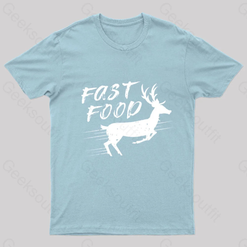 Fast Food Nerd T-Shirt Light Blue / S