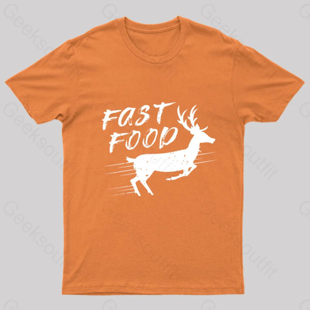 Fast Food Nerd T-Shirt Orange / S