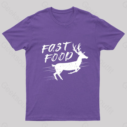 Fast Food Nerd T-Shirt Purple / S