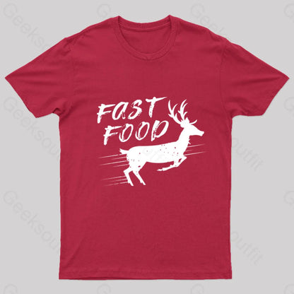 Fast Food Nerd T-Shirt Red / S