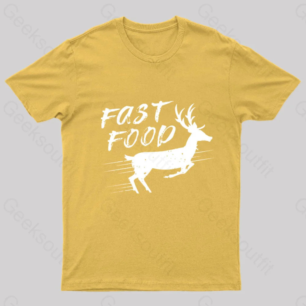 Fast Food Nerd T-Shirt Yellow / S