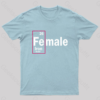 Fe-Male Iron Geek T-Shirt Light Blue / S