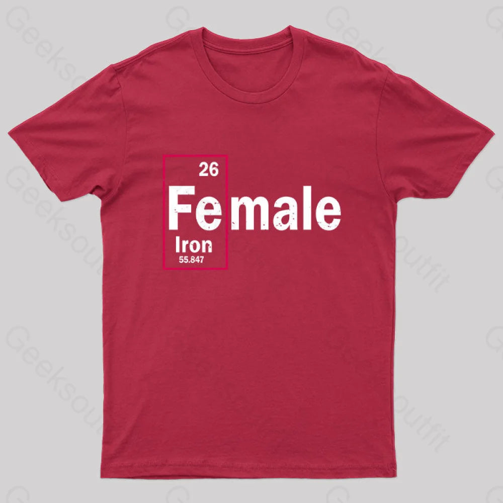 Fe-Male Iron Geek T-Shirt Red / S