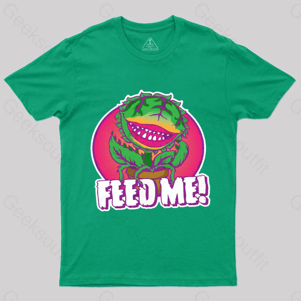 Feed Me Geek T-Shirt Green / S