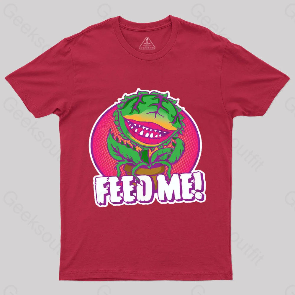 Feed Me Geek T-Shirt Red / S