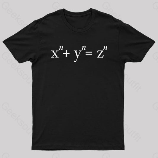 Fermat’s Conjecture Geek T-Shirt Black / S