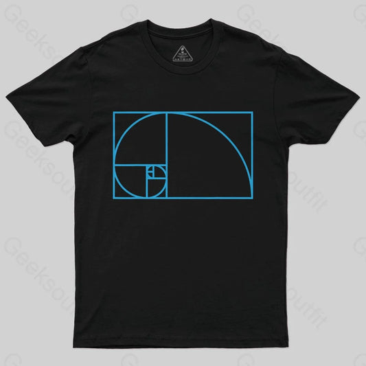 Fibonacci Sequence Golden Ratio Blue T-Shirt - Geeksoutfit