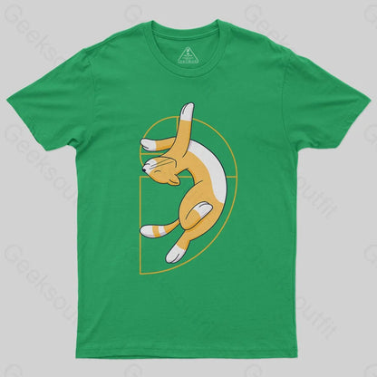 Fibonacci Spiral Cat T-Shirt - Geeksoutfit