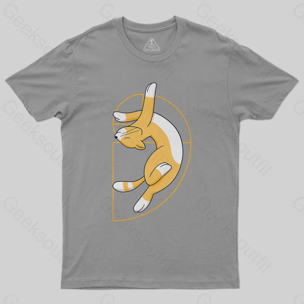 Fibonacci Spiral Cat T-Shirt - Geeksoutfit