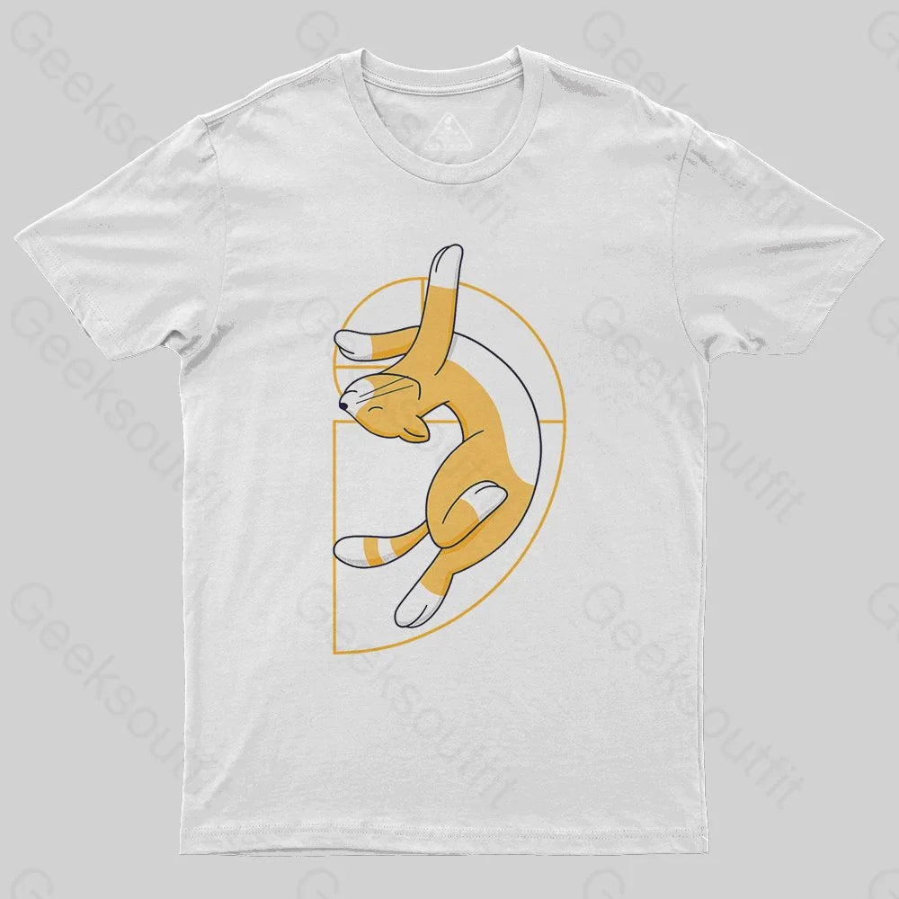 Fibonacci Spiral Cat T-Shirt - Geeksoutfit