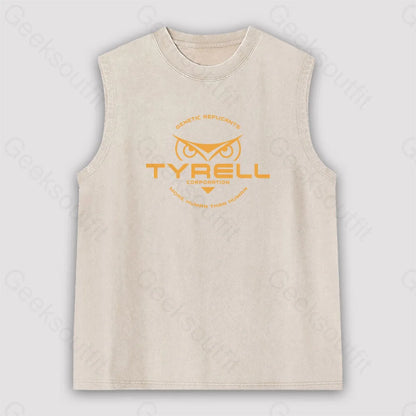 Fictional Blade Runner Brand Unisex Washed Tank Apricot / S