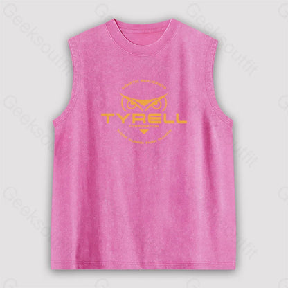 Fictional Blade Runner Brand Unisex Washed Tank Pink / S