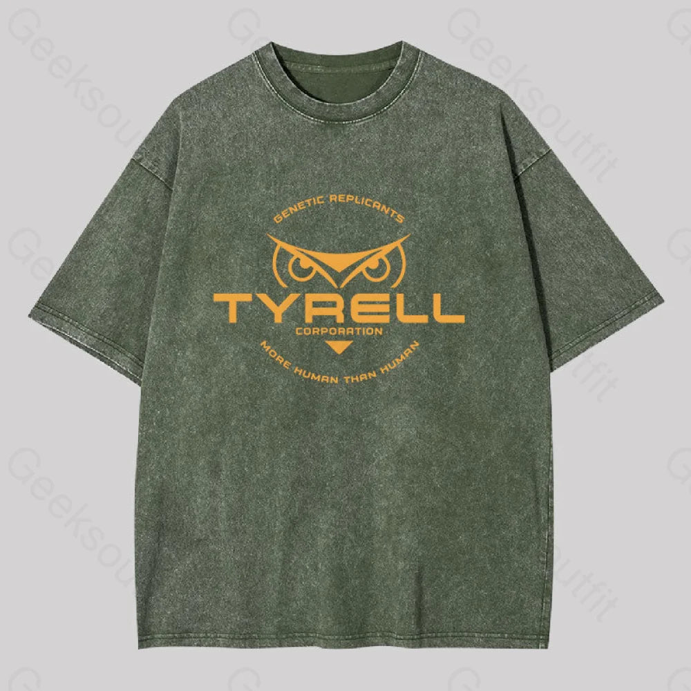 Fictional Blade Runner Brand Washed T-Shirt Army Green / S