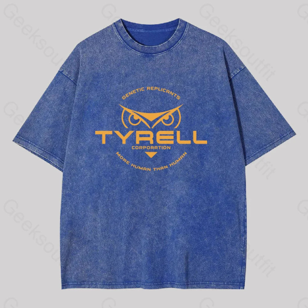 Fictional Blade Runner Brand Washed T-Shirt Blue / S