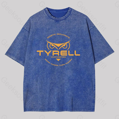 Fictional Blade Runner Brand Washed T-Shirt Blue / S