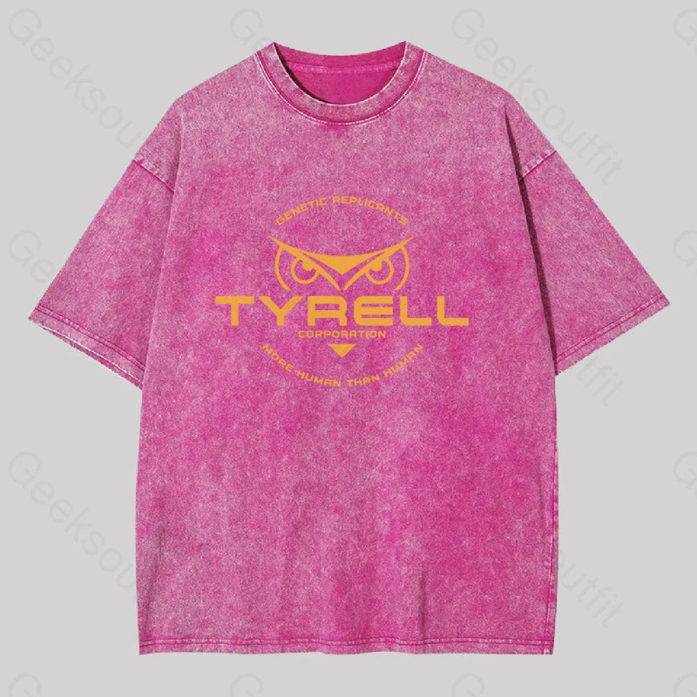 Fictional Blade Runner Brand Washed T-Shirt Rose Red / S