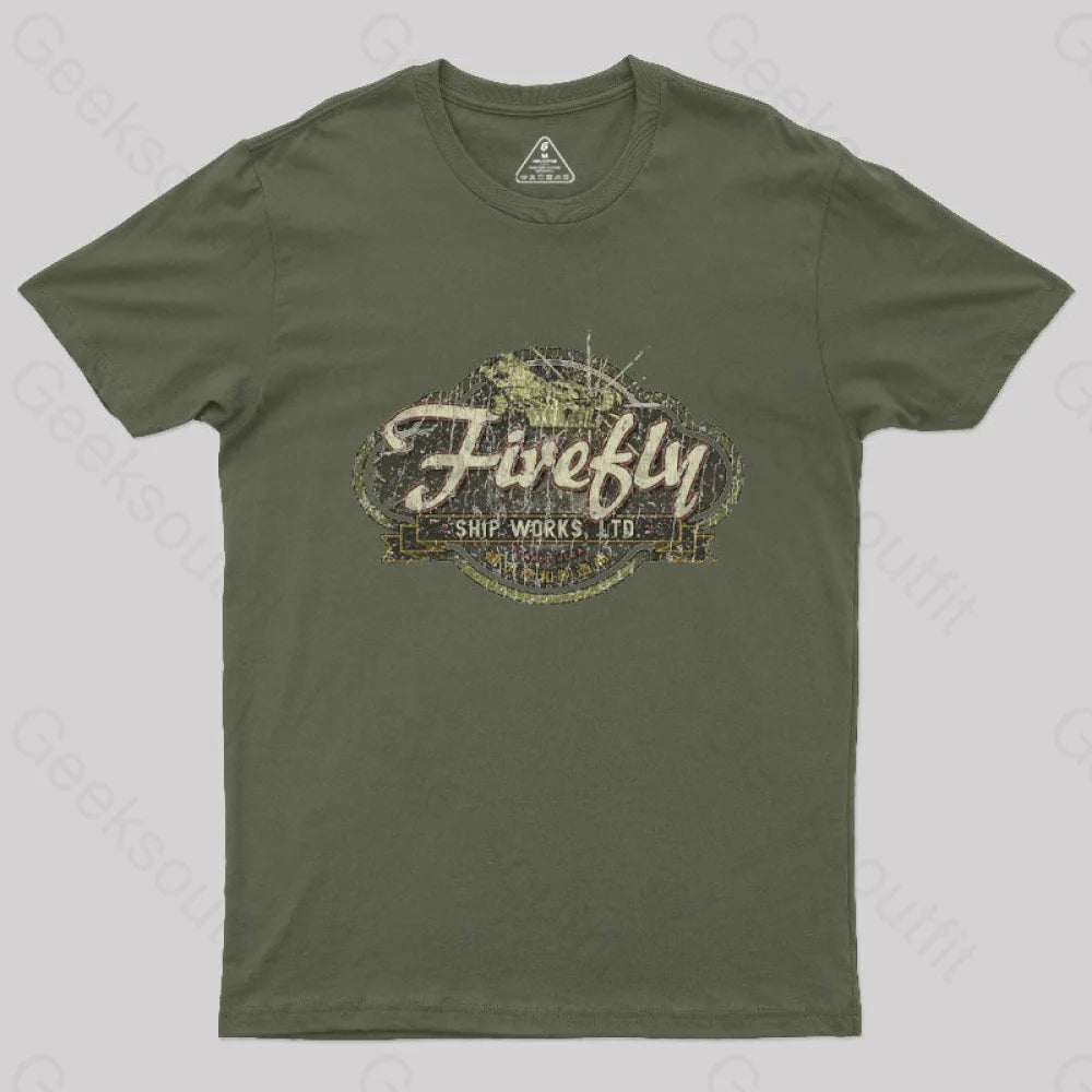 Firefly Ship Works Ltd. 2459 T-Shirt Army Green / S