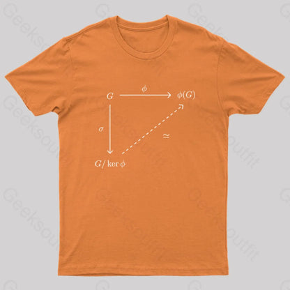 First Isomorphism Theorem For Groups Nerd T-Shirt Orange / S