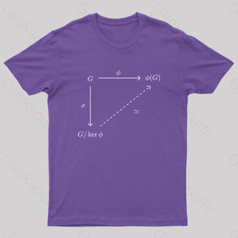 First Isomorphism Theorem For Groups Nerd T-Shirt Purple / S