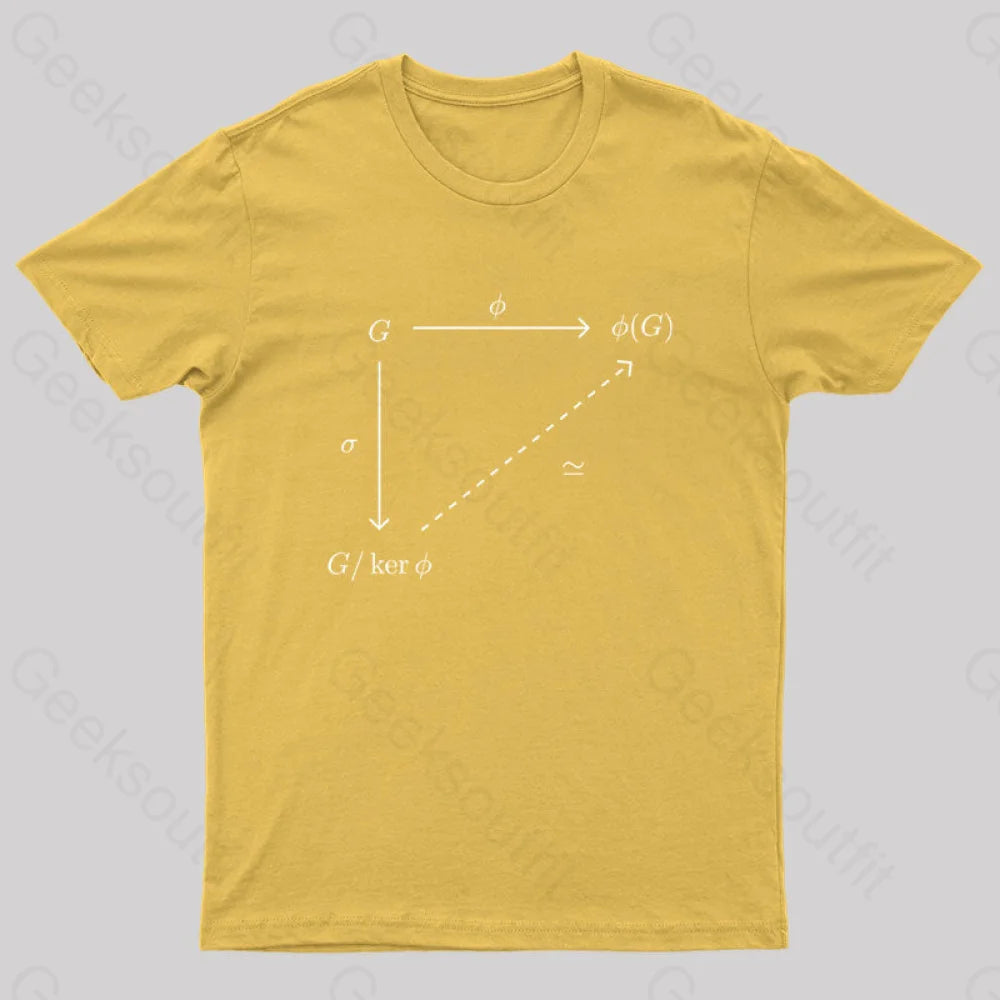 First Isomorphism Theorem For Groups Nerd T-Shirt Yellow / S