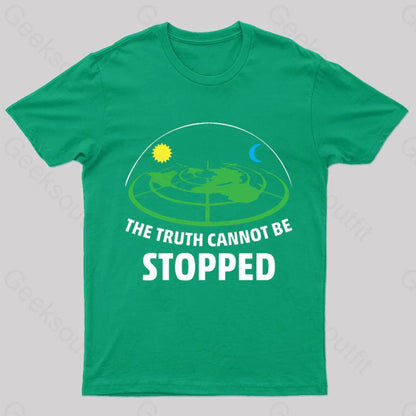 Flat Earth Theory Nerd T-Shirt Green / S