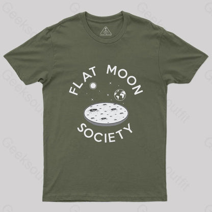 Flat Moon Society T-Shirt Army Green / S