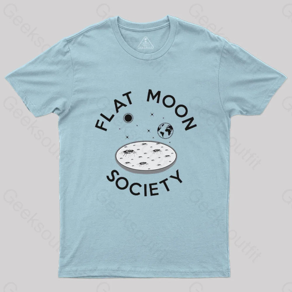 Flat Moon Society T-Shirt Light Blue / S