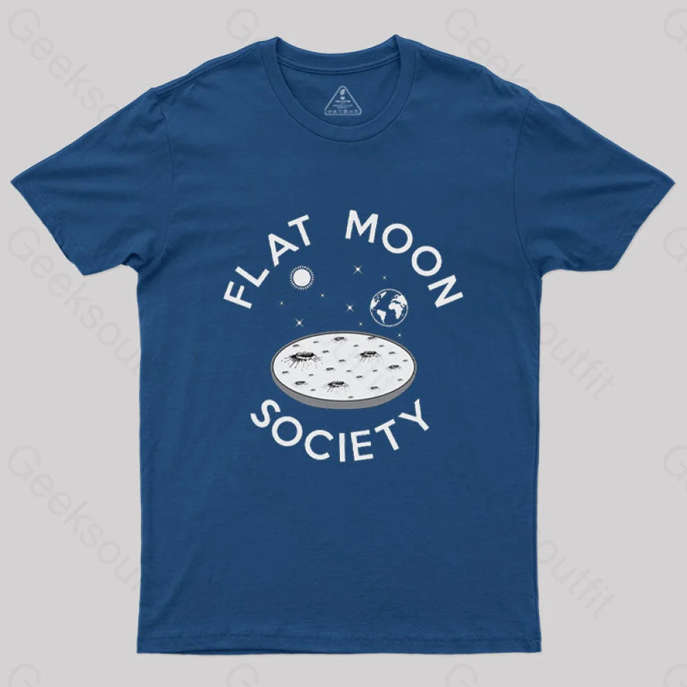 Flat Moon Society T-Shirt Navy / S