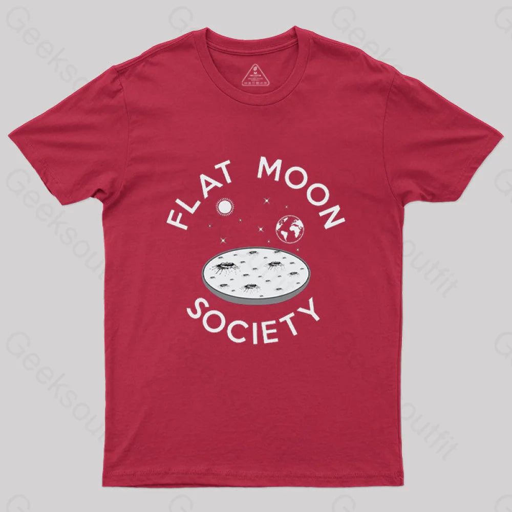 Flat Moon Society T-Shirt Red / S