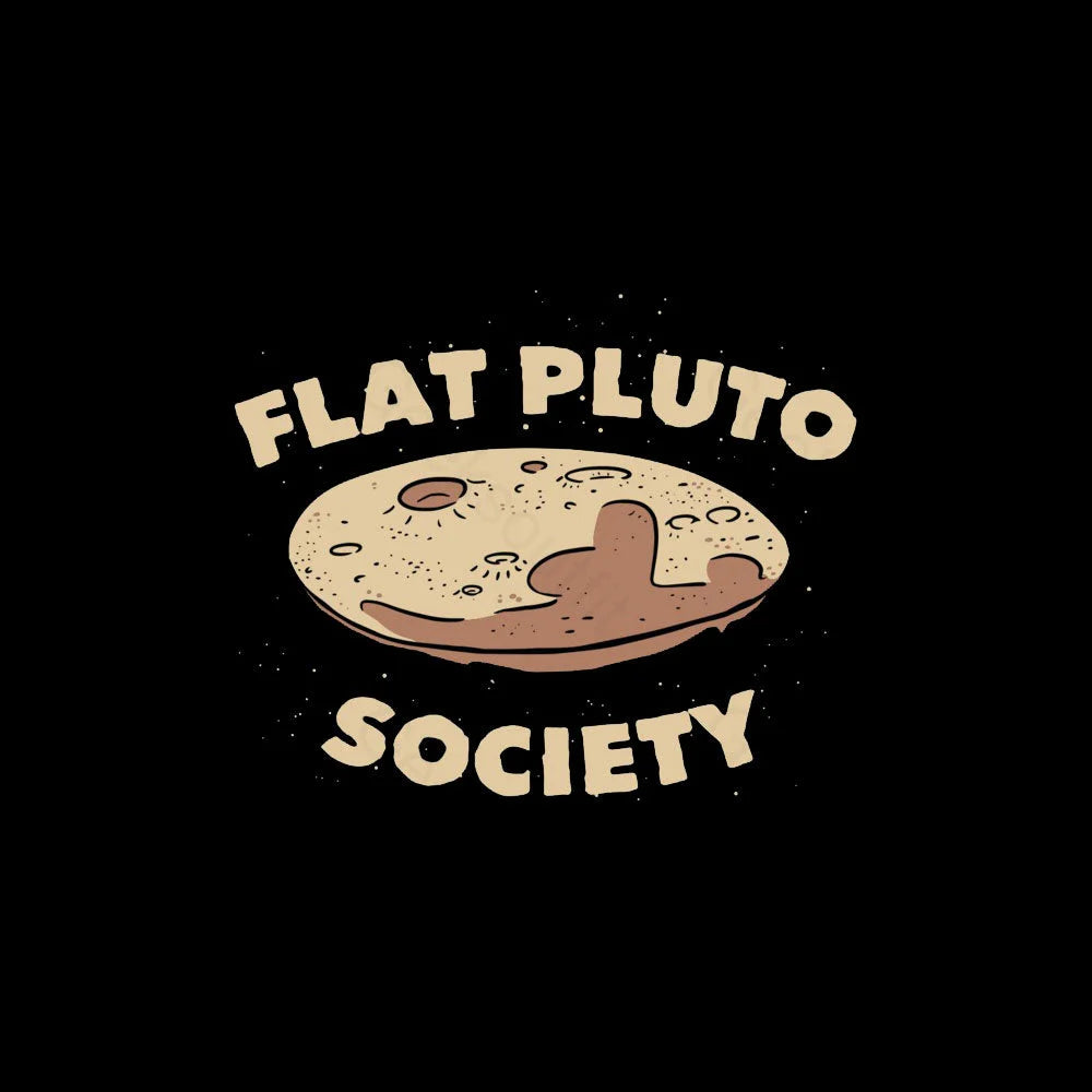 Flat Pluto Society Geek T-Shirt