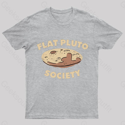 Flat Pluto Society Geek T-Shirt Grey / S