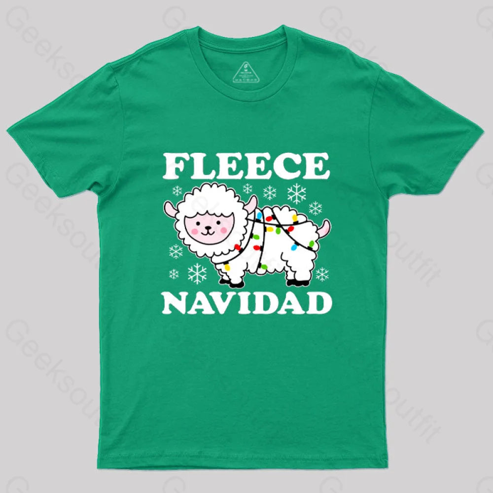 Fleece Navidad T-Shirt Green / S