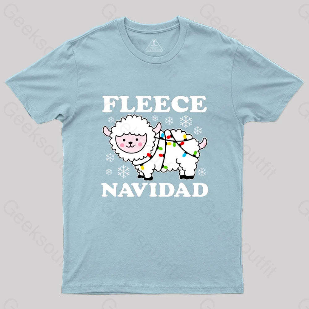 Fleece Navidad T-Shirt Light Blue / S